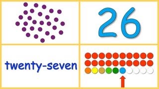 Baby Math Numbers 2030 dots numerals words rows [upl. by Libbey776]