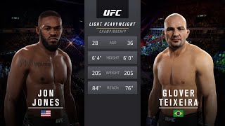 JON JONES vs GLOVER TEIXEIRA 4K [upl. by Anayad]