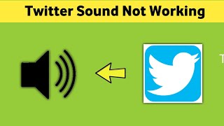 Twitter Sound Not Working Audio not Working Speaker Volume Problem [upl. by Pappano]