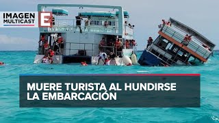 Ferry se hunde en aguas de las Bahamas con decenas de pasajeros [upl. by Laekcim61]