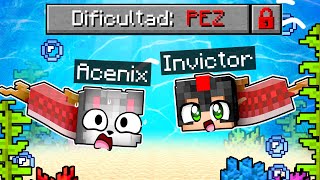 Minecraft PERO en DIFICULTAD PEZ 🐟😂 VICNIX TRANSFORMADOS 2 [upl. by Soinotna]