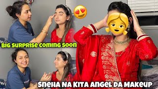 Sneha Na Kita Angel Da Makeup ❤️😍🥰 Big Surprise Coming Soon 😇🙏🏻  Keep support [upl. by Nodnarg]