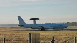 2x Boeing E3A AWACS at Geilenkirchen Nato Air Base [upl. by Erdnad]