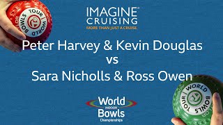 World Indoor Bowls Championship 2024 PHarvey amp K Douglas vs SNicholls amp R Owen  Day 1 Match 1 [upl. by Aknaib]