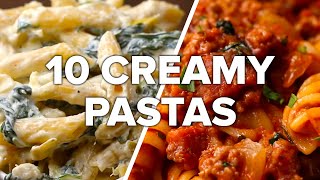 10 Creamy amp Satisfying Pasta Dishes [upl. by Peggir]