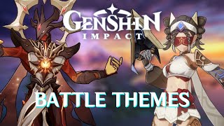 GENSHIN IMPACT  All Battle Themes  50 [upl. by Ellatnahc]