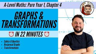 Graphs amp Transformations in less than 22 minutes • ALevel Maths Pure Year 1 Chapter 4 📚 [upl. by Hcir]