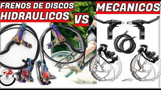 FRENOS DE DISCO HIDRAULICOS VS FRENOS MECANICOSCICLISMO BICICLETASMTB [upl. by Eened867]