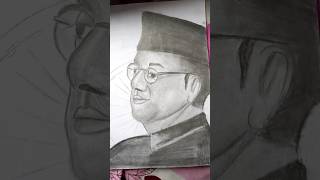 Netaji Subhash Chandra Bose drawing 🇮🇳 pencil shading shrots [upl. by Nagey993]