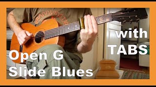 OPEN G SLIDE BLUES on a 1919 Levin Parlor Guitar with TABS ONE MILLION VIEWS [upl. by Pelletier]