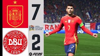 ESPAÑA vs DINAMARCA  NATIONS LEAGUE UEFA 2024  FECHA 3  EA SPORTS FC 25 [upl. by Donal109]