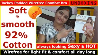 JOCKEY Woman WIREFREE Padded Bra 1723  UNBOXING [upl. by Airamasor]