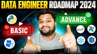 Data Engineer COMPLETE ROADMAP  2024 🔥 Basic ➡️ Advance [upl. by Yeldah]