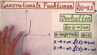 Ganzrationale Funktionen Verhalten im unendlichen und nahe Null Einführung Teil 1 [upl. by Herschel]