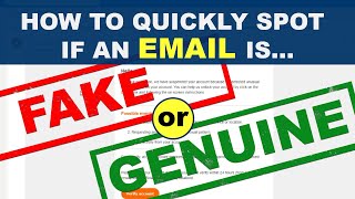 How to Quickly Tell If An Email Is Fake or Genuine [upl. by Nilecoj]