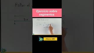 geometría ejercicio sobre segmentos matematicas maths matematicasfacil geometry mathematics [upl. by Gustav]