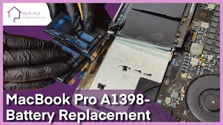 Apples MacBook Pro A1398 Battery Replacement Guide🔋  PC Laptop Repair  Tech Hut apple pc tech [upl. by Denver]