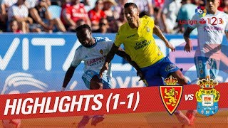 Resumen de Real Zaragoza vs UD Las Palmas 11 [upl. by Tserrof]