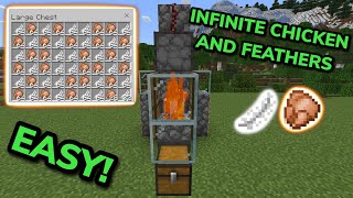 EASY 121 AUTOMATIC CHICKEN FARM TUTORIAL in Minecraft Bedrock MCPEXboxPS4Nintendo SwitchPC [upl. by Fates]