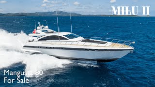 MILU II  Mangusta 80 Yacht for Sale [upl. by Hsaka]