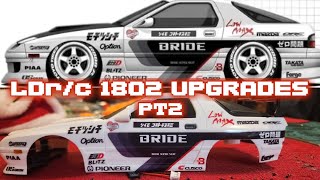 Turning the LDRC 1802 RX7 into a Pro Drift Car  EP02 Coilover Shock Suspension and Livery Install [upl. by Nnylirehs]