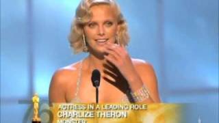 Charlize Theron winning Best Actress for quotMonsterquot  76th Oscars 2004 [upl. by Aronson228]