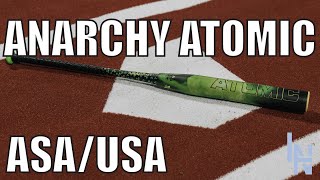 2024 ANARCHY ATOMIC USAASA Slowpitch Softball Bat Review  LNH [upl. by Aerdnahs]