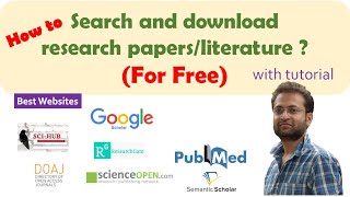 How to find and download research papers Best free websites tutorial Google scholar  Scihub etc [upl. by Osrit]