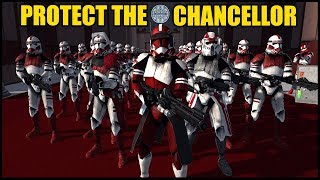 Foxs Coruscant Guard Clones Protect the Senate  Men of War Star Wars Mod Battle Simulator [upl. by Ja]