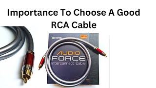 Importance of RCA Cable  How To Choose A Good RCA Cable [upl. by Noled409]