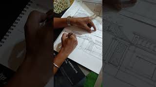 RESORT DESIGN  TRADITIONAL VILLA  CONCEPT SKETCH  A DESIGN STUDIO  ARCHITECTURE shorts [upl. by Atinihs]