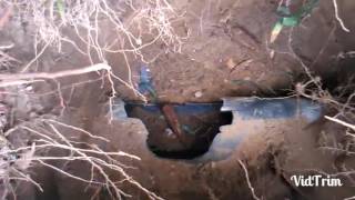 Repairing damaged sewer pipe [upl. by Yeroc860]