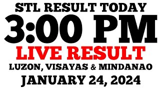 STL Result Today 3PM Draw January 24 2024 Wednesday STL LIVE Result Luzon Visayas and Mindanao [upl. by Liagibba]