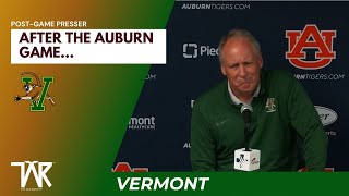 Vermont Coach John Becker talks about the loss to Auburn [upl. by Alhsa]