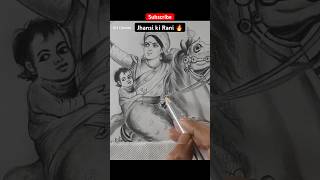 Jhansi ki rani drawing  Rani Lakshmi bai drawing jhansi ranilakshmibai [upl. by Zap]