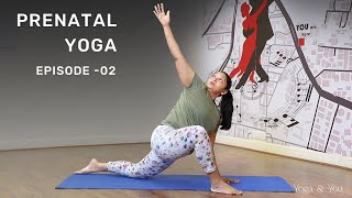 Prenatal Yoga EP 02  Yoga For Pregnancy  Prenatal Yoga Workout  Prenatal Yoga Flow [upl. by Enitnelav111]