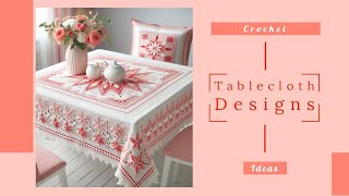 Creative Crochet and knitted Tablecloth Designs crochet tablecloth designs [upl. by Copeland]