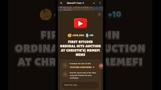 First Bitcoin Ordinal Hits Auction at Christie’s MemeFi News today update Memefi video code [upl. by Philpot]