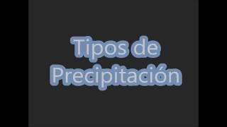 Tipos de precipitación Hidrología [upl. by Haelahk822]