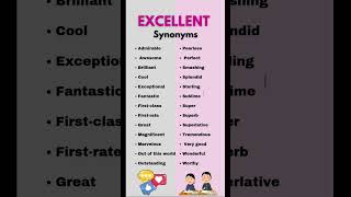 EXCELLENT SYNONYMS shorts synonyms [upl. by Nauqas]