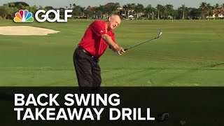 Backswing Takeaway Drill  SwingFix  Golf Channel [upl. by Inahet]