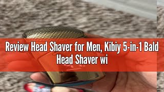 Review Head Shaver for Men Kibiy 5in1 Bald Head Shaver with 6 Flexible Heads for Head Beard Nos [upl. by Ahsinrat]