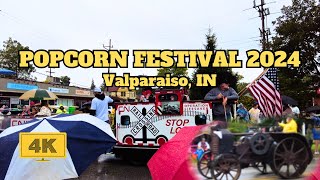 Northwest Indiana Popcorn Festival 2024 in Valparaiso Parade Walking tour [upl. by Olecram921]