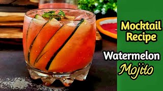 Watermelon Mojito  Easy Mocktail recipe [upl. by Narrad232]