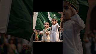 14th August Best video Independence day kids saluting the flagkids viralshorts pakistan azadi [upl. by Arima]