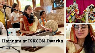 Did Kirtan at ISKCON Dwarka Temple Sri Sri Rukmini Dwarkadheesh [upl. by Nomrah506]