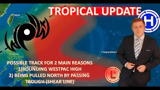 New Invest Area Nearing Guam Westpac Tropical Weather Update [upl. by Shalna54]