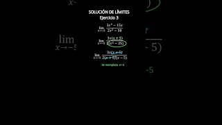 Solución de Limites  Ejercicio 3 limites limits maths matemáticas [upl. by Nylahs407]