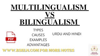 What is Multilingualism Bilingualism Trilingualism Types Causes Polyglot Explanation Eg PDF [upl. by Imehon]