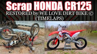 ALMOST SCRAP Honda CR125 DIRT BIKE restore BY Adam Paganelli c [upl. by Suertemed]